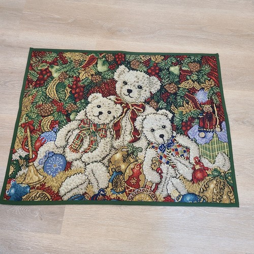 Vintage christmas tapestry rug - christmas,