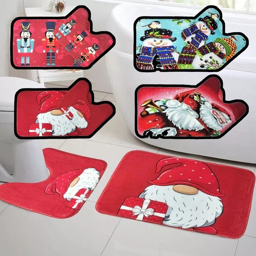 2pcchristmas bath mat set - bath,