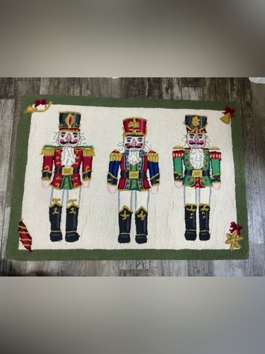 Hand hooked wool nutcracker - hand,