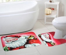 Set 2-Pc Christmas Bath Mat