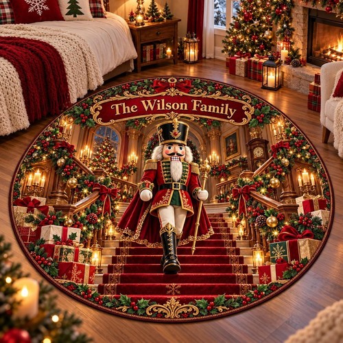 Personalized nutcracker round - personalized,