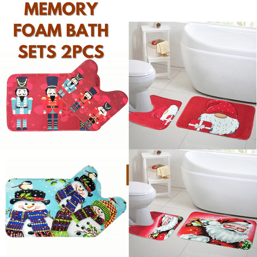 Xmas 2pc non slip - xmas, mat